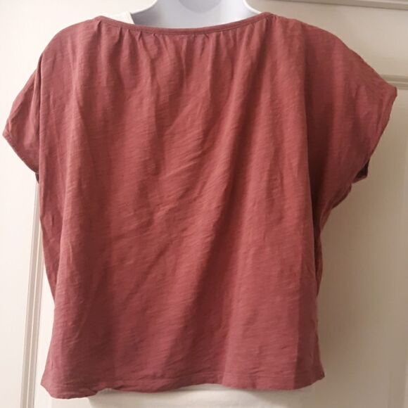ANN TAYLOR Loft, crop top, short sleeve with tie front, XS - Picture 5 of 7